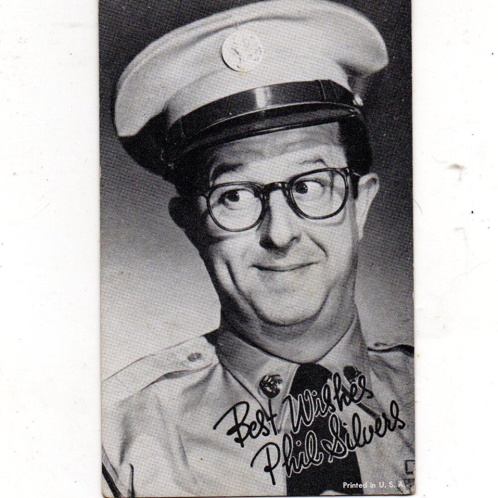 Old:1950s Phil Silvers B & W Penny Arcade Card /Old Movie Star / Actor